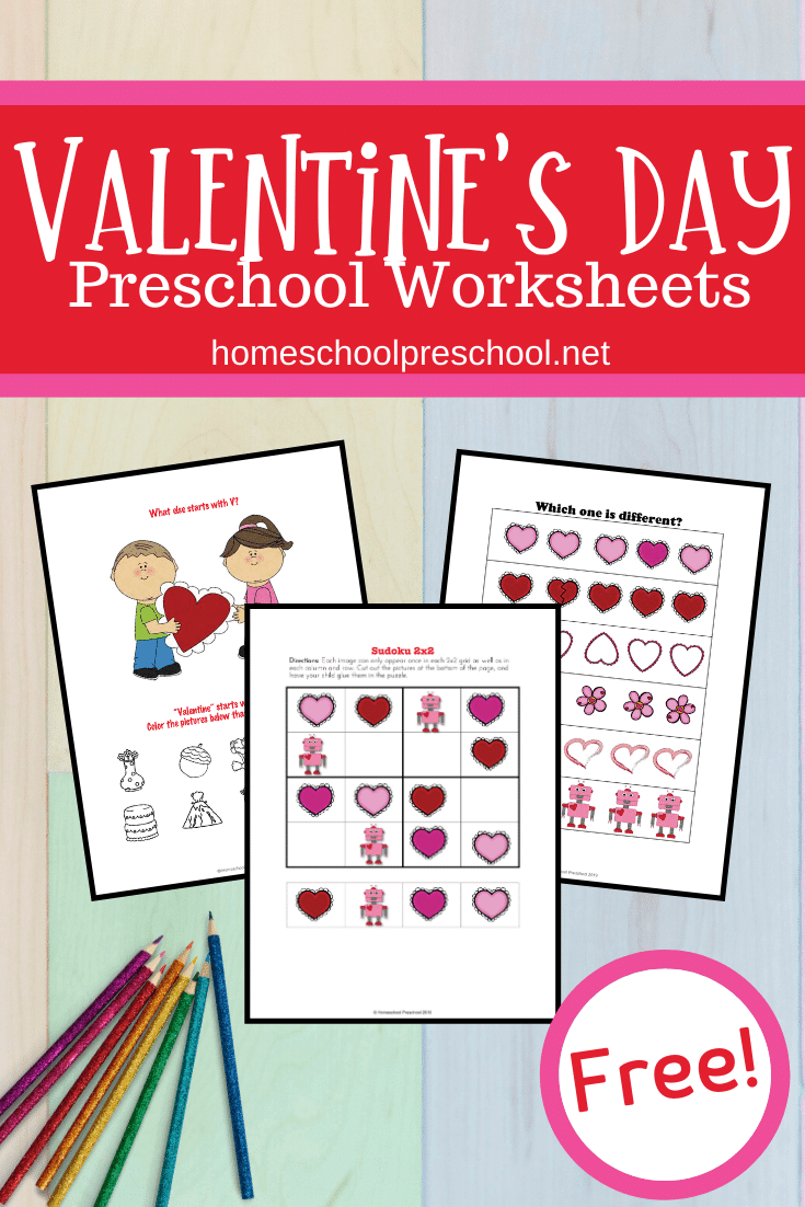 Valentine's Day is just around the corner! Inspire your little learners with these free printable Valentine worksheets for preschoolers.