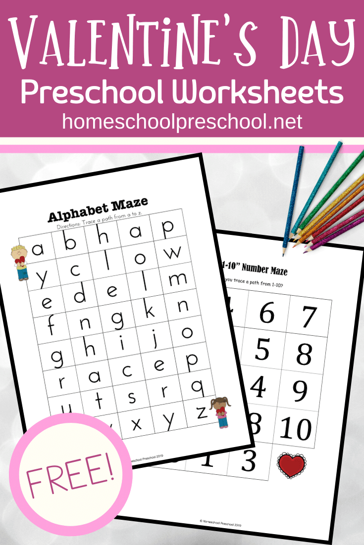 Valentine's Day is just around the corner! Inspire your little learners with these free printable Valentine worksheets for preschoolers. 