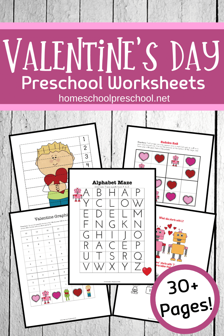 Valentine's Day is just around the corner! Inspire your little learners with these free printable Valentine worksheets for preschoolers.