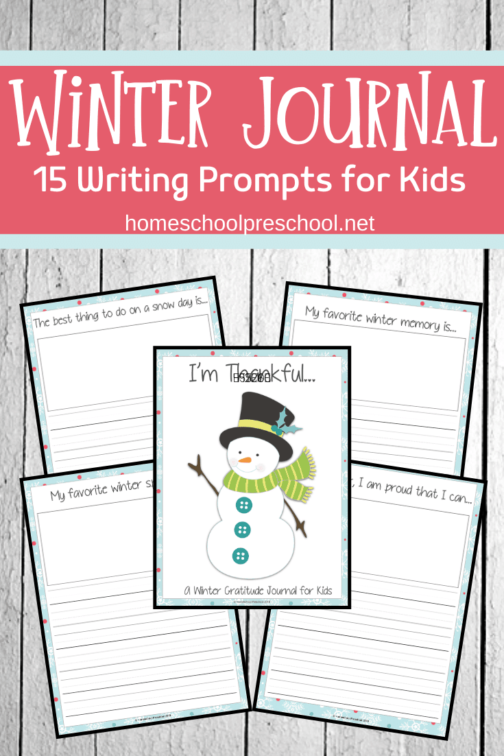 Gratitude isn't just for November! Kids can spend some time this winter focusing on the things they're thankful for with this winter gratitude journal for kids.