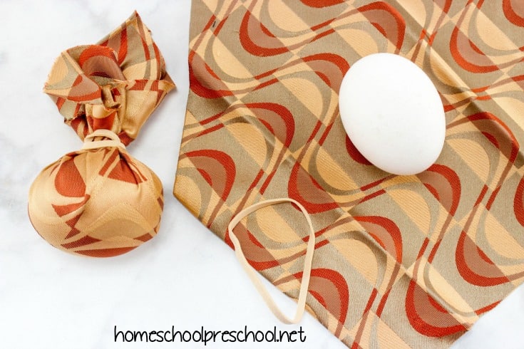 Grab some old ties that Dad doesn’t want anymore or head to the Goodwill to look for some funky ones. This year, let's dye Easter eggs with silk ties!