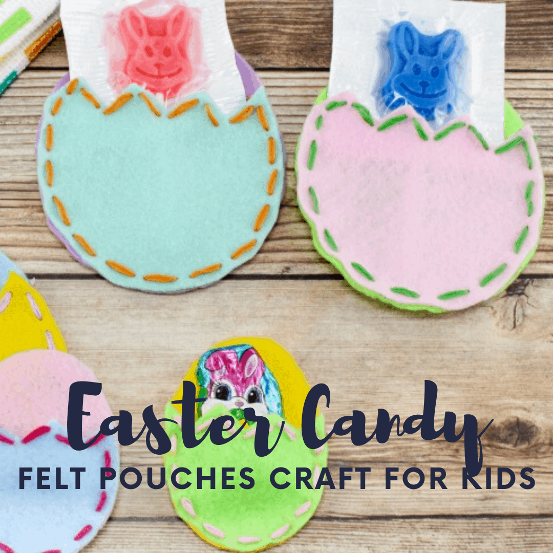 Are you looking for a unique Easter craft for preschoolers? Let them practice lacing this felt Easter egg pouch craft. Then fill them with candy!