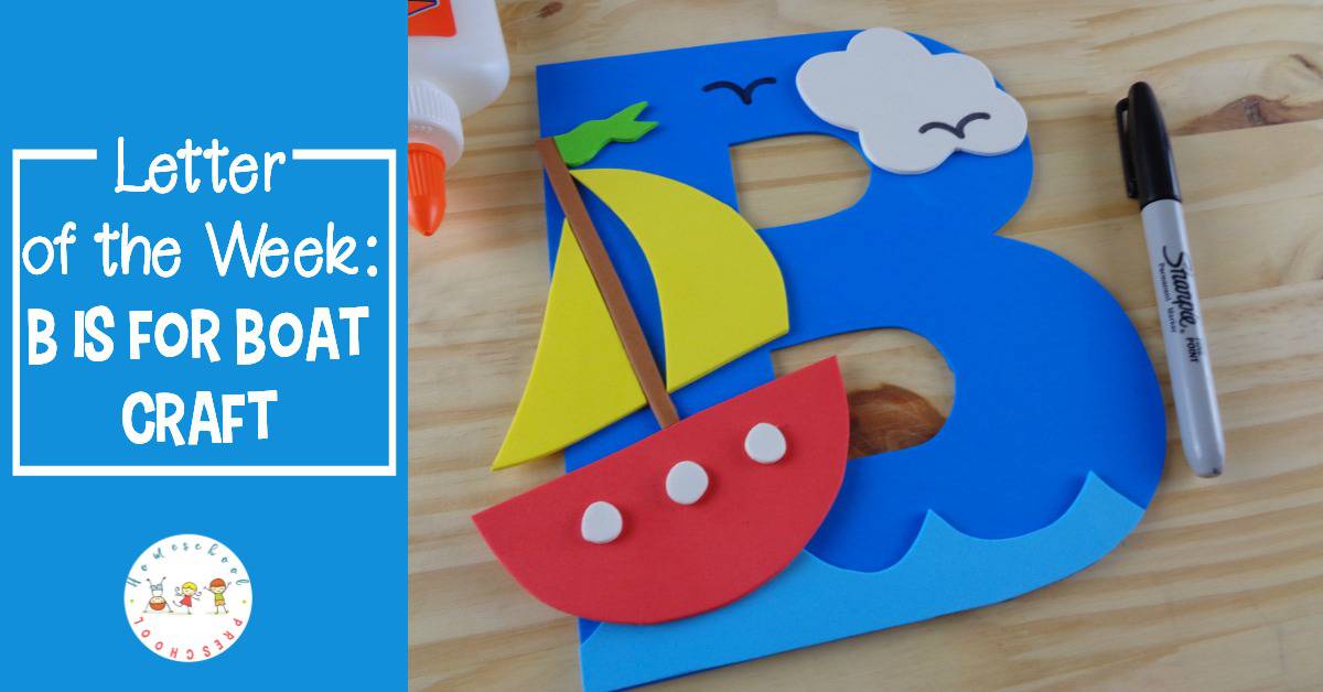 This preschool boat craft is perfect for your upcoming letter of the week lessons. You can also add it to your transportation and ocean units.