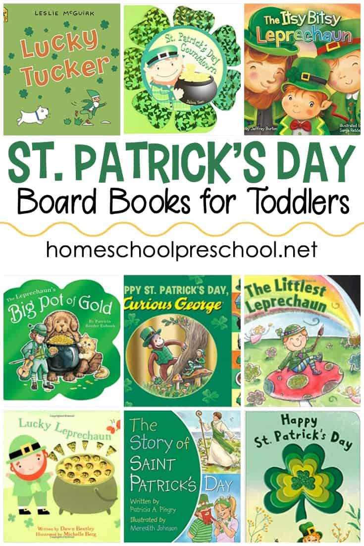 Check out this list of St Patrick's Day books for toddlers! These board books are perfect for toddlers and preschoolers this spring.