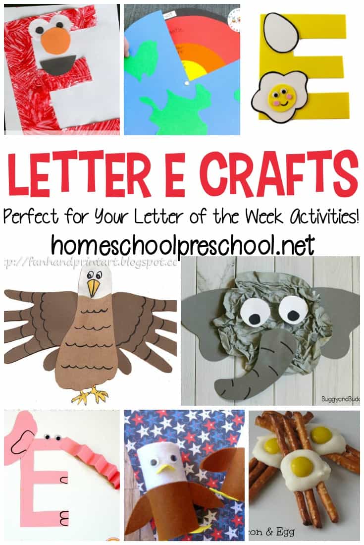 Looking for a some crafts to teach letter E for your preschooler? Don't miss this awesome collection which contains 12 wonderful ideas!