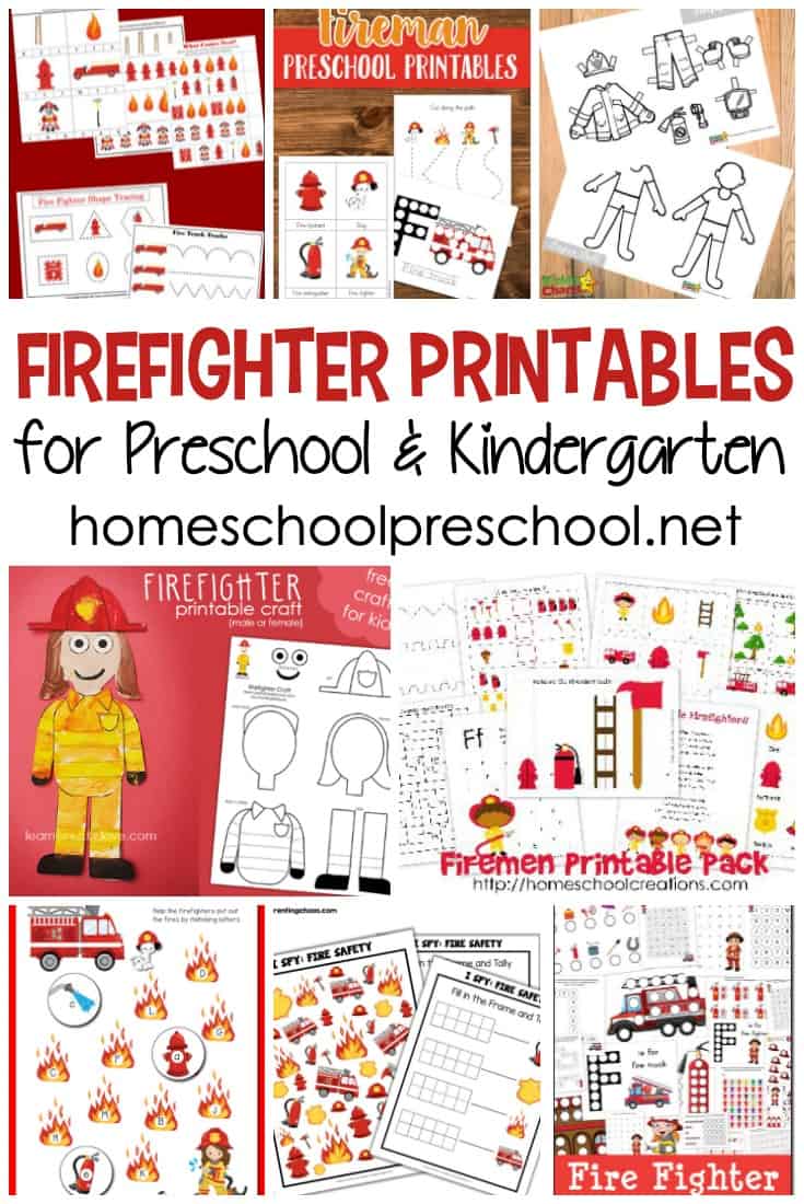 Free firefighter printables for preschool kids! Focus on community helpers and fire safety with these printable learning activities.