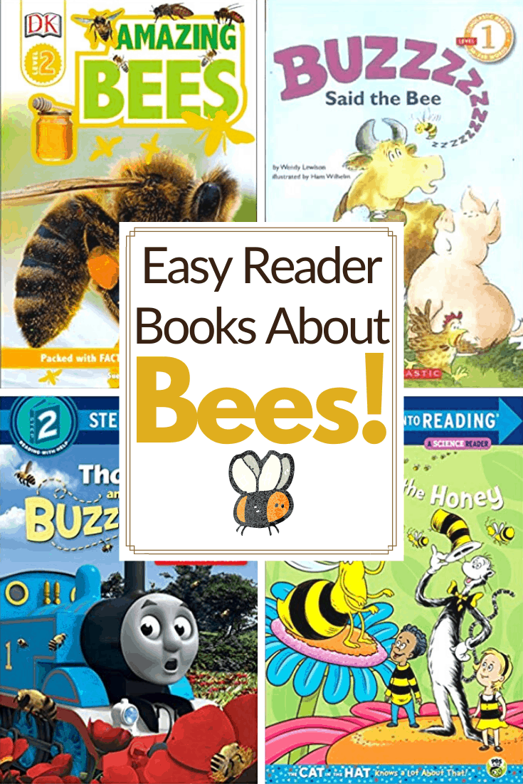 Check out this list of easy reader bee books for kindergarten! Short sentences and large print help kids practice reading with their favorite bee stories!