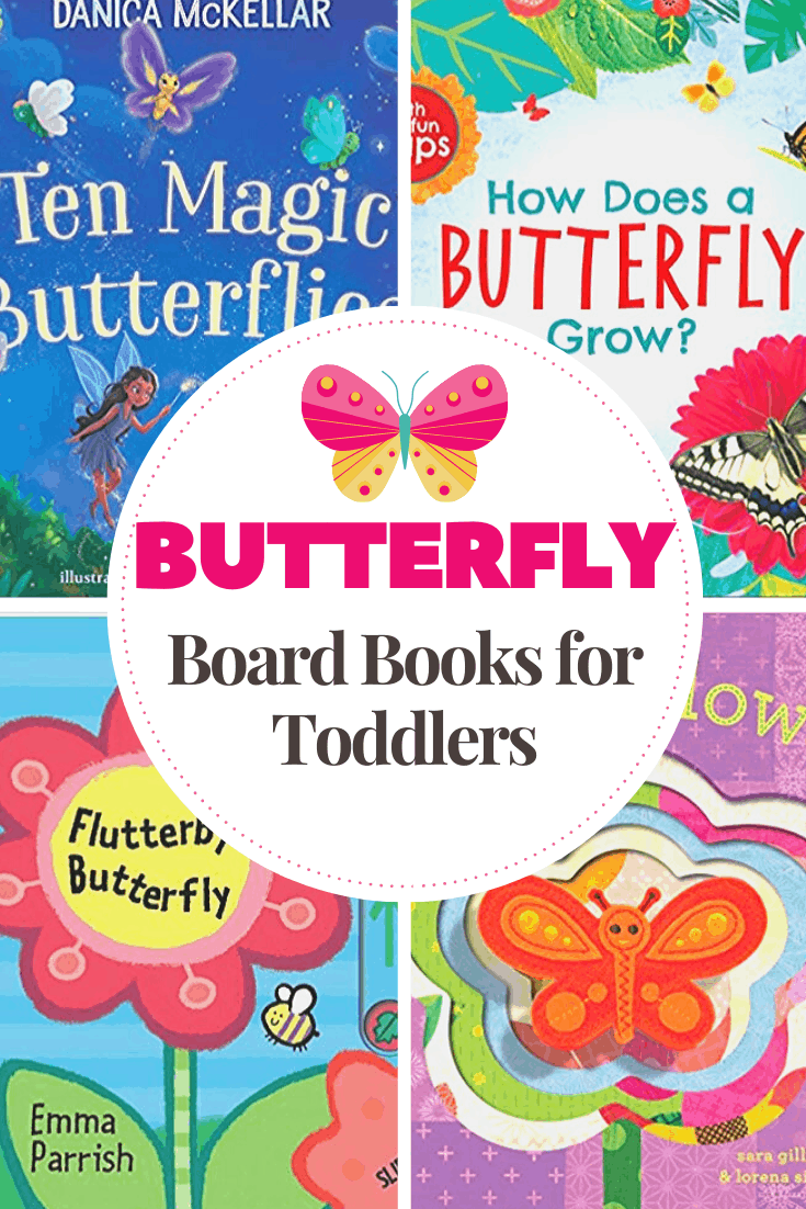 Butterfly books for toddlers! Board books that toddlers can hold and manipulate as they learn about caterpillars and butterflies!
