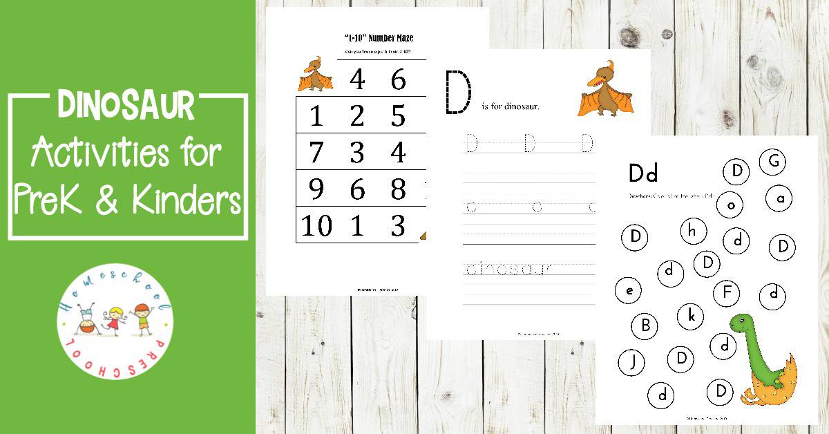 These dinosaur printable activities are dino-mite! Your preschoolers will love practicing math and literacy skills with their favorite dinos.