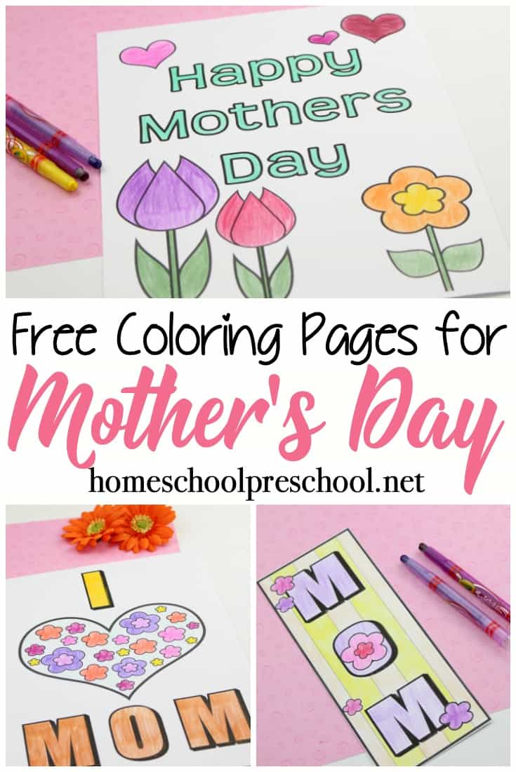 Mothers Day is quickly approaching. Here are some free printable Mothers Day coloring pages kids will love personalizing for Mom!