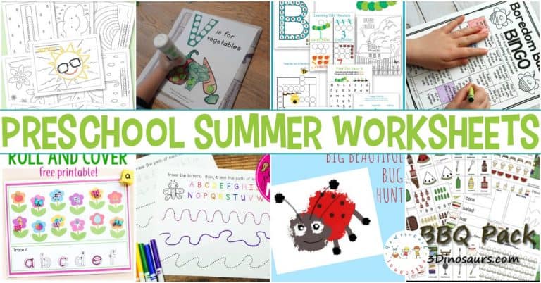 Whether you're teaching this summer or just looking for something fun to do, these preschool summer worksheets are just what you need!