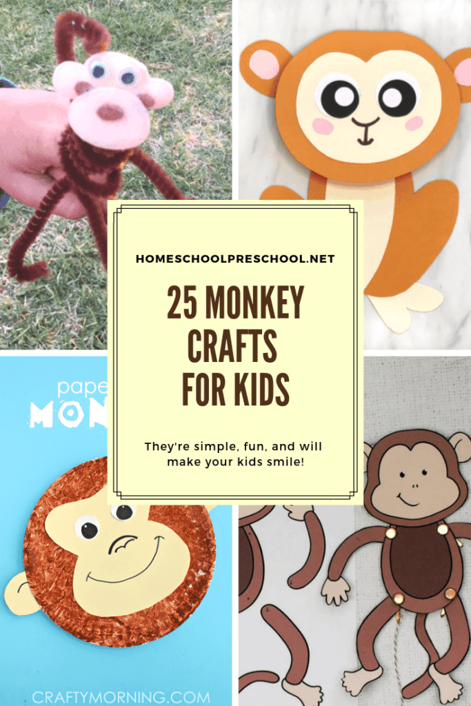 Don't miss these marvelous monkey crafts for preschoolers! Preschoolers can make paper plate crafts, Â finger puppets and so much more!