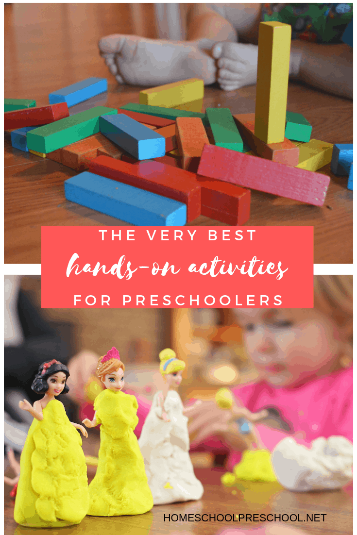 Learning is more fun when it's hands-on. Ditch the worksheets and engage your young learners with this collection of over 100 hands on preschool activities!