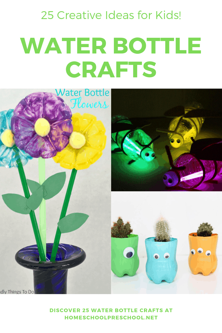 Recycled crafts are so much fun, and these water bottle crafts are no exception! Your kids will love turning old bottles into something fun. 
