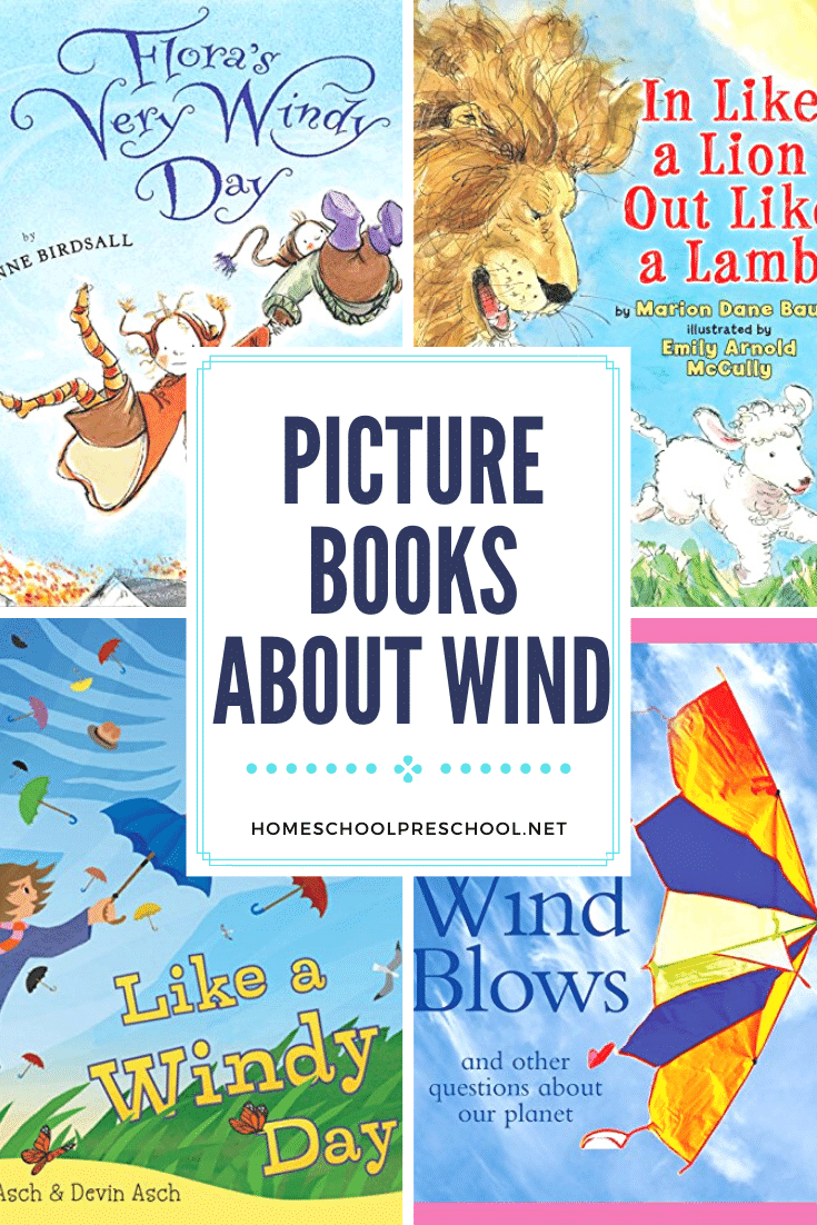 These books about wind for preschoolers are perfect for your spring lesson plans! You can add them to your weather unit, too.