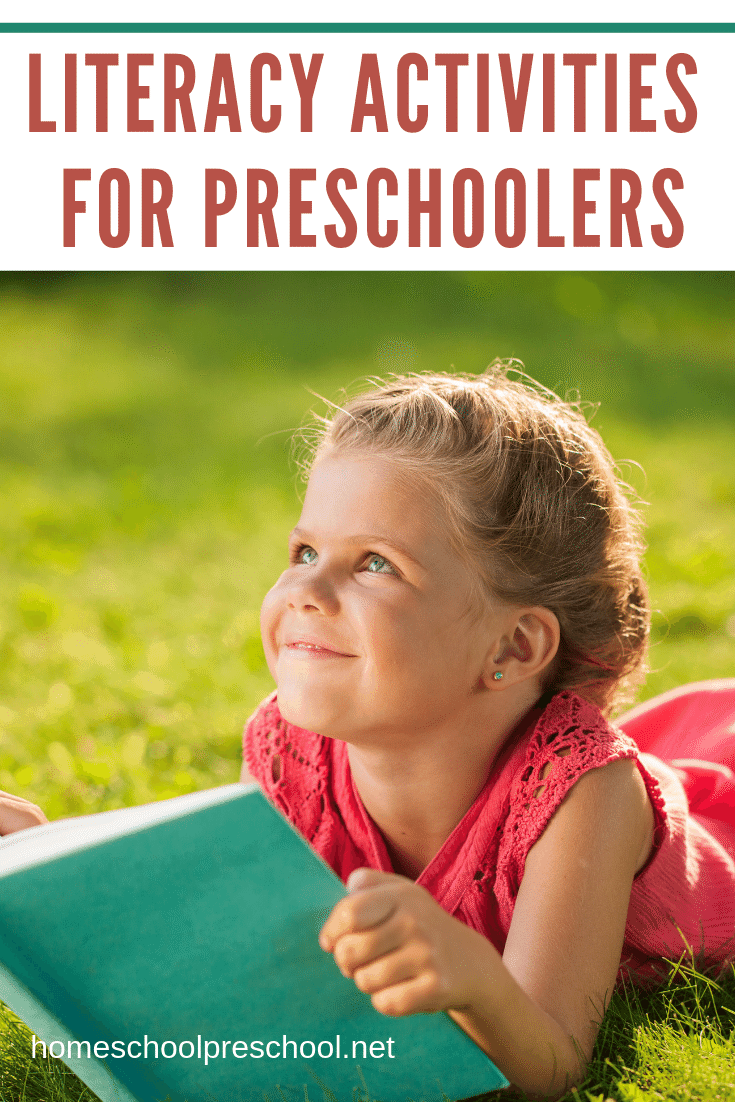 Build your preschoolers reading skills with one or more of these literacy activities for preschoolers. Find crafts, printables, book lists, activities, and more.