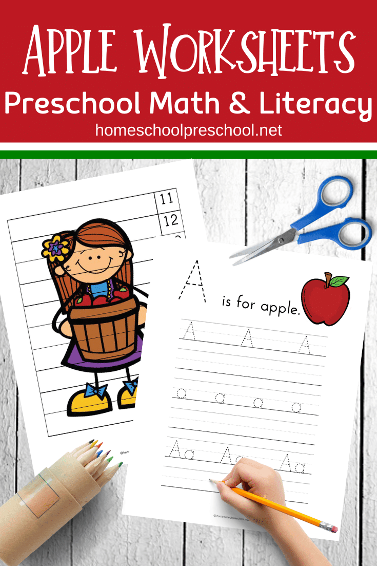 Download this free apple worksheet to use with your younger students in preschool and kindergarten. They'll love working through them this fall!