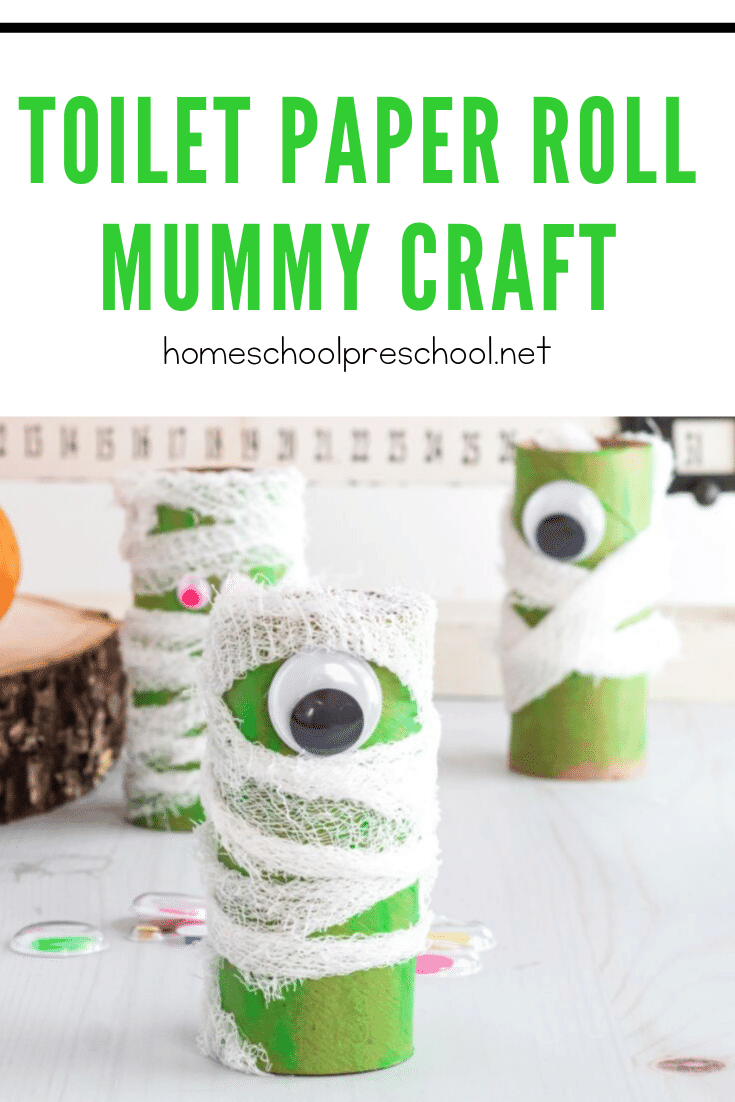 Halloween crafts are great, and this preschool mummy craft is no exception! Kids can build fine motor muscles as they wrap their cute mummies.&nbsp;