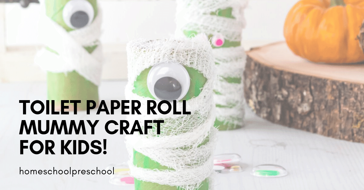 Halloween crafts are great, and this preschool mummy craft is no exception! Kids can build fine motor muscles as they wrap their cute mummies.&nbsp;
