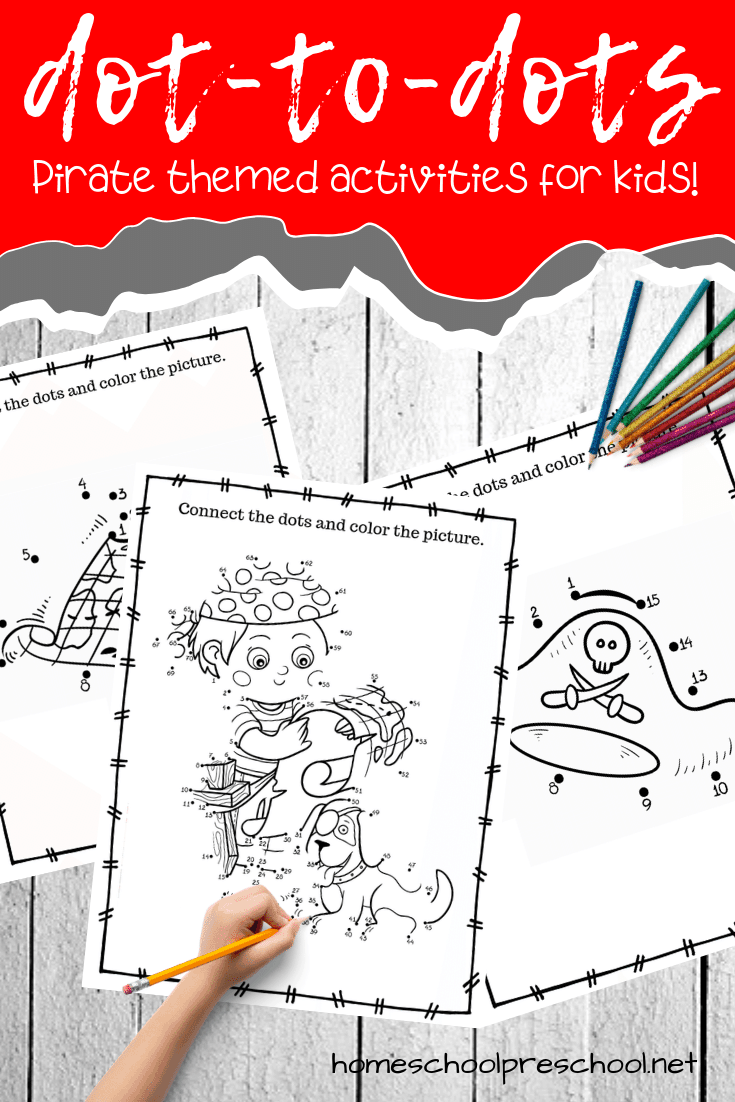 Pirate Dot to Dot Printable Pack