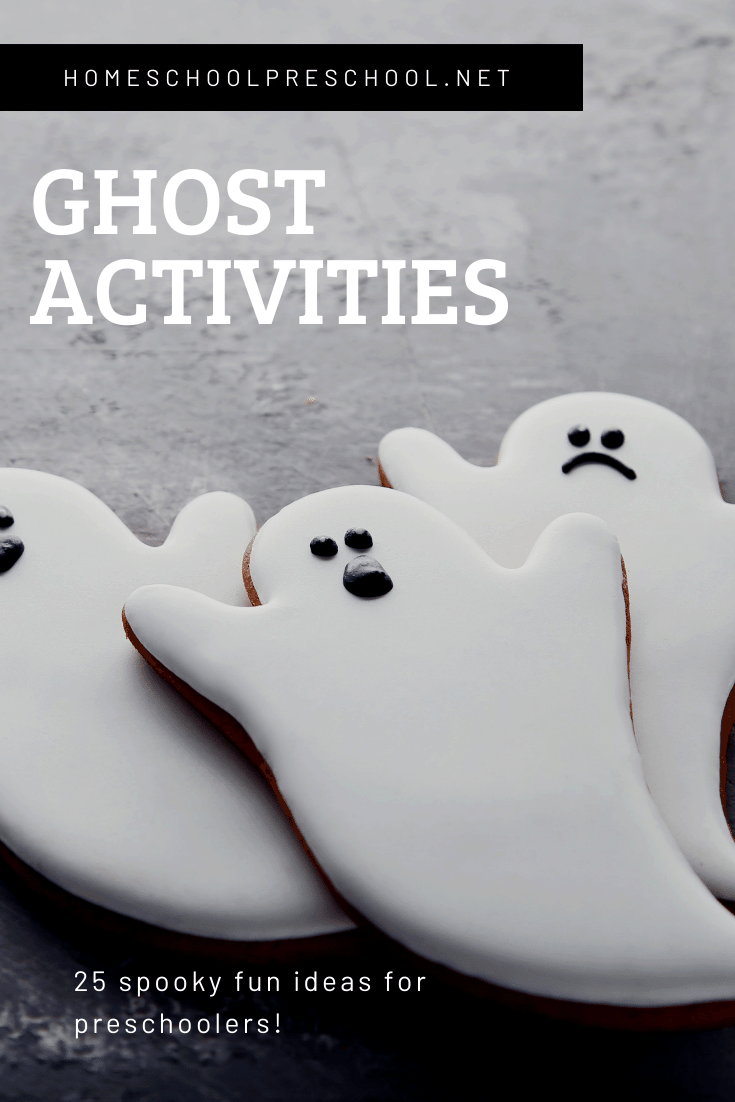 Don't miss these ghost activities for preschoolers! They're perfect for your preschool Halloween activities. Find art, printables, songs and more.