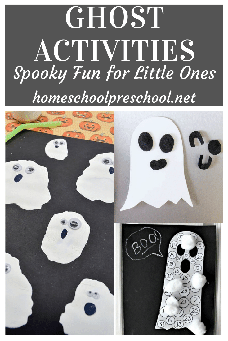 Don't miss these ghost activities for preschoolers! They're perfect for your preschool Halloween activities. Find art, printables, songs and more.