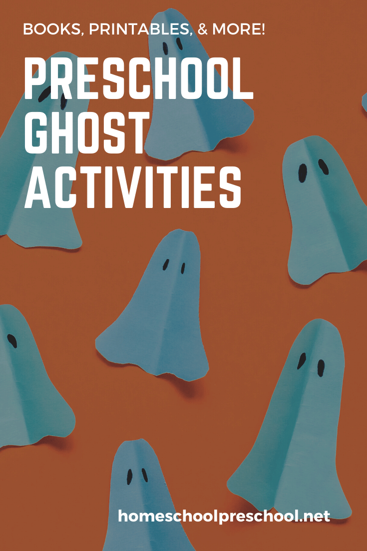 Great ghost activities for preschoolers! Find crafts, printables, book lists, and more. Float on over to discover them all!