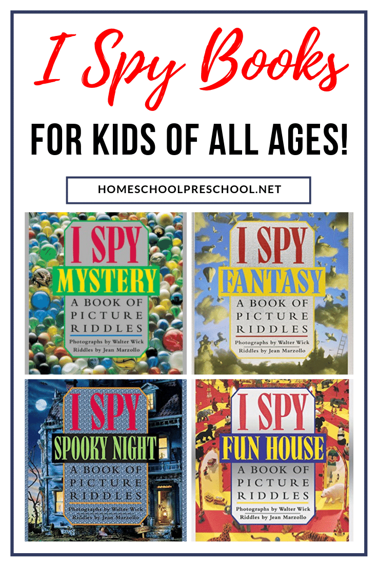Grab one or more of these I Spy preschool books for a fun quiet time activity! Also good for travel activities or entertaining kids during a long wait.