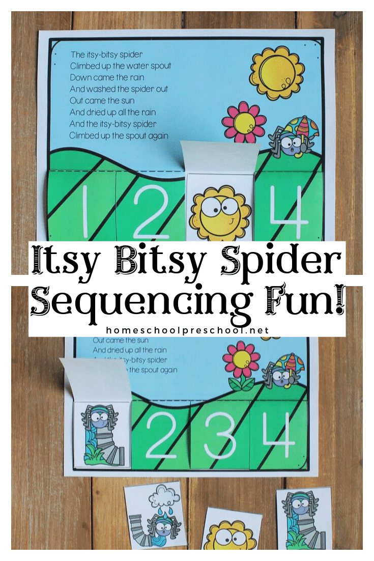 Your preschoolers will love this Itsy Bitsy Spider sequencing activity! It's so colorful, and it's the perfect sequencing activity for your spider theme!