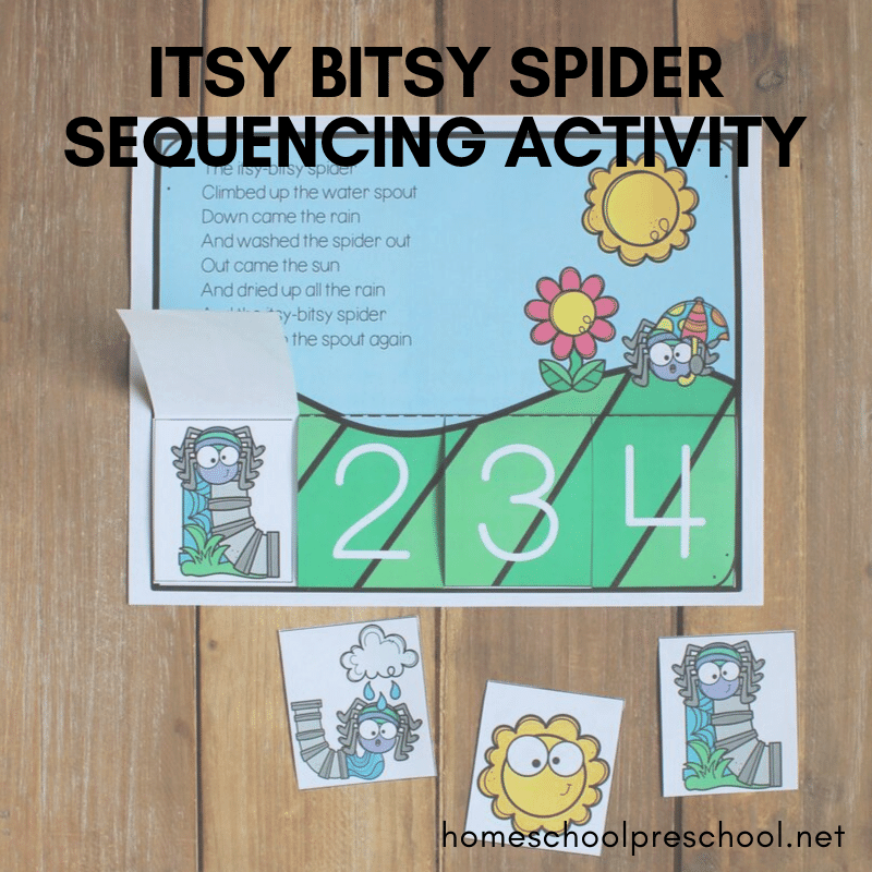 Your preschoolers will love this Itsy Bitsy Spider sequencing activity! It's so colorful, and it's the perfect sequencing activity for your spider theme!