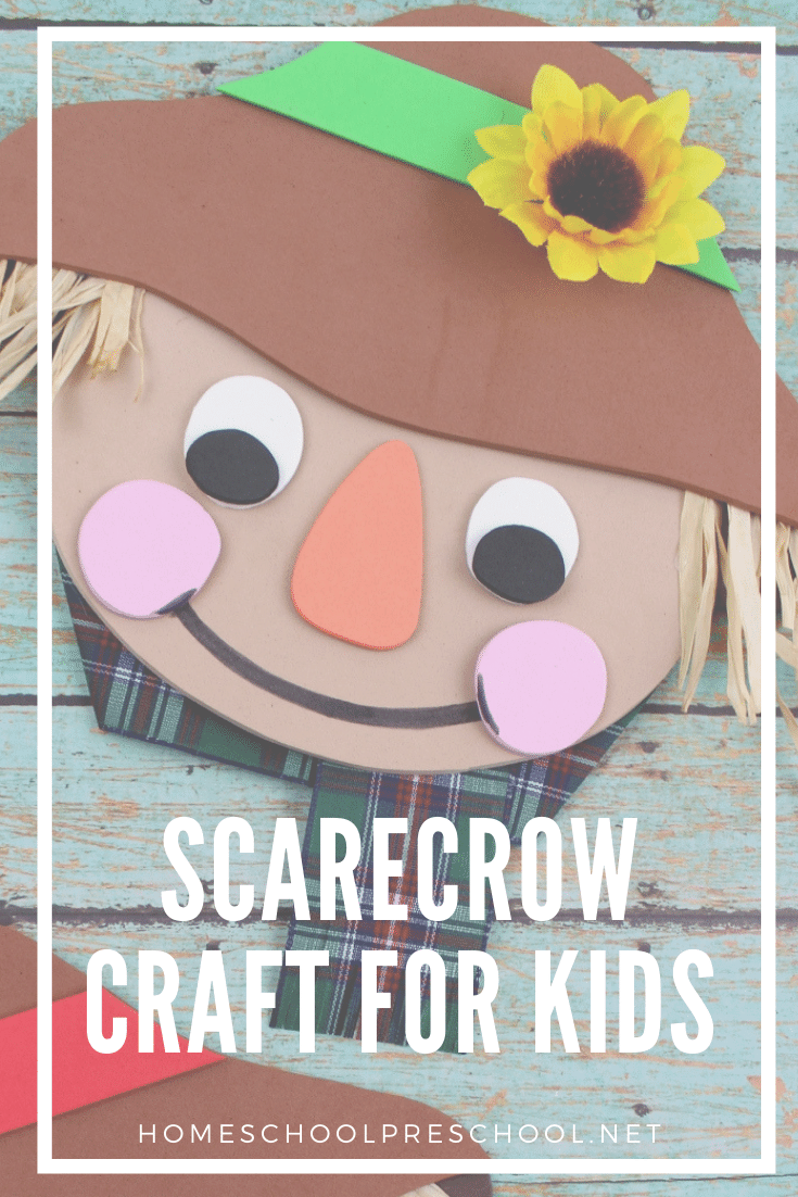 Autumn means scarecrows and sunflowers and great autumn read-alouds. Combine all of those things with this simple scarecrow craft and book list for kids.