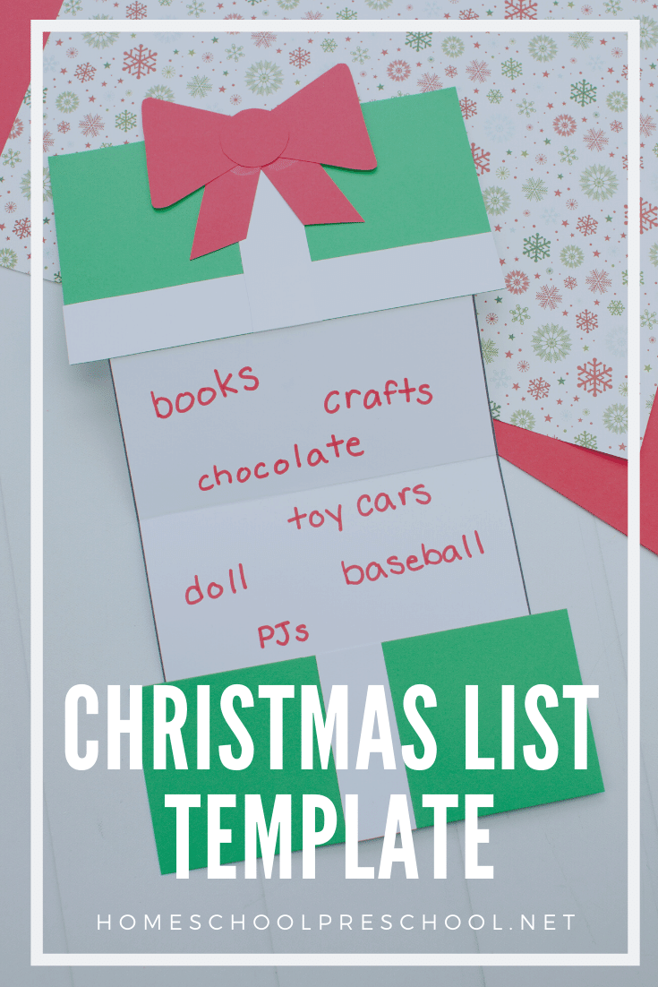 Your kids will love making this foldable Christmas present craft! They can use this Christmas list template to tell Santa exactly what they want this year. 