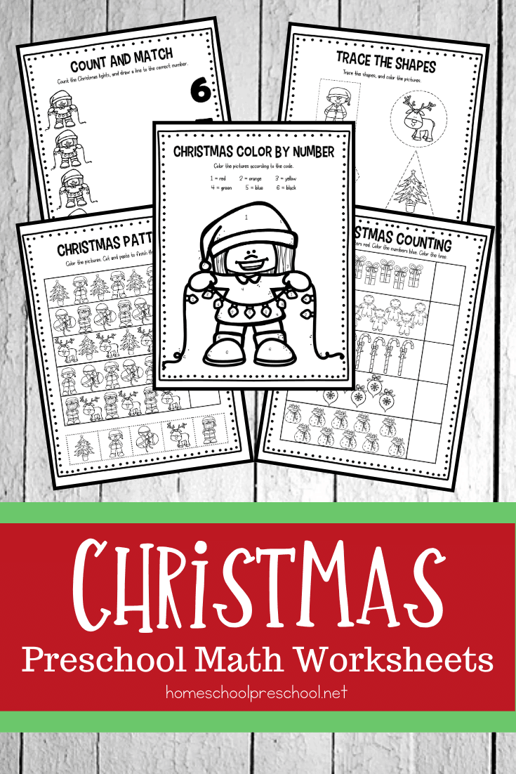 These Christmas math worksheets are the perfect addition to your holiday math centers. Preschoolers will practice number recognition, counting, and more!