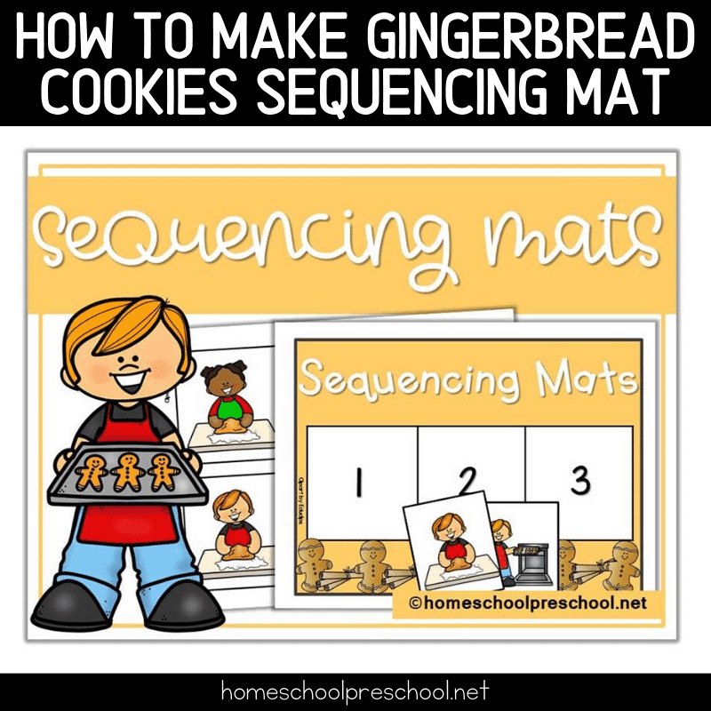 This Christmas, preschoolers can practice sequencing with this 3-step gingerbread sequencing mat. Available in both color and line art.