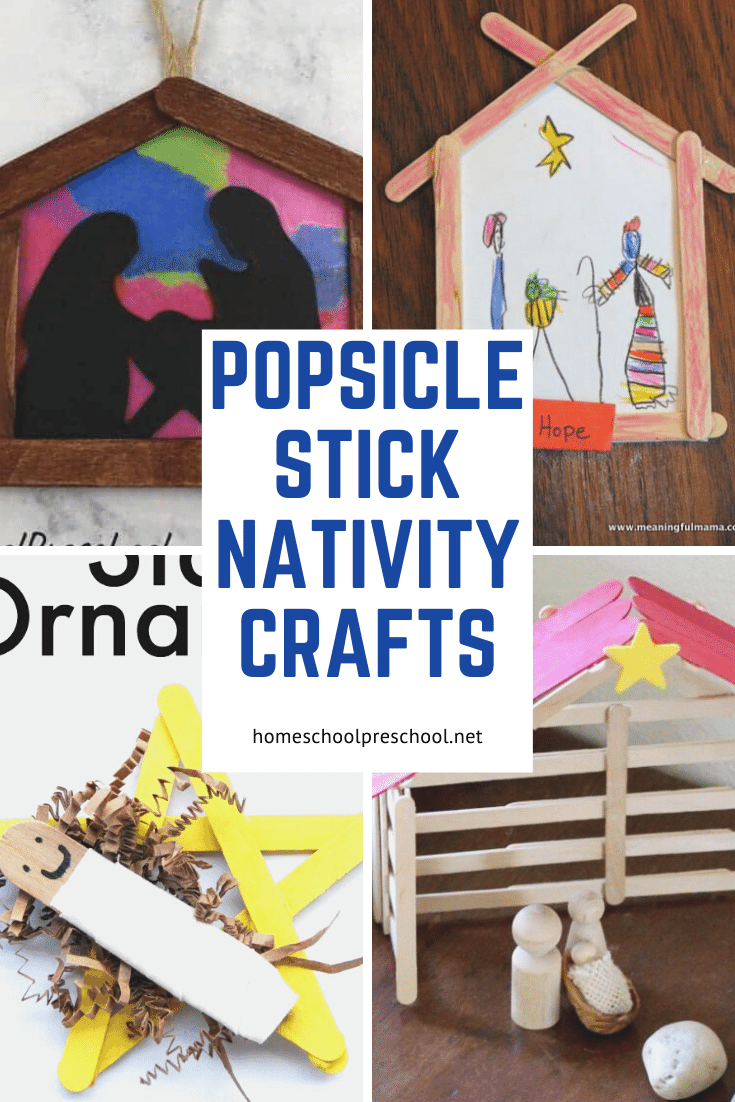 Kids can make these popsicle stick nativity crafts and hang them on the Christmas tree for a meaningful reminder of the reason for the season.