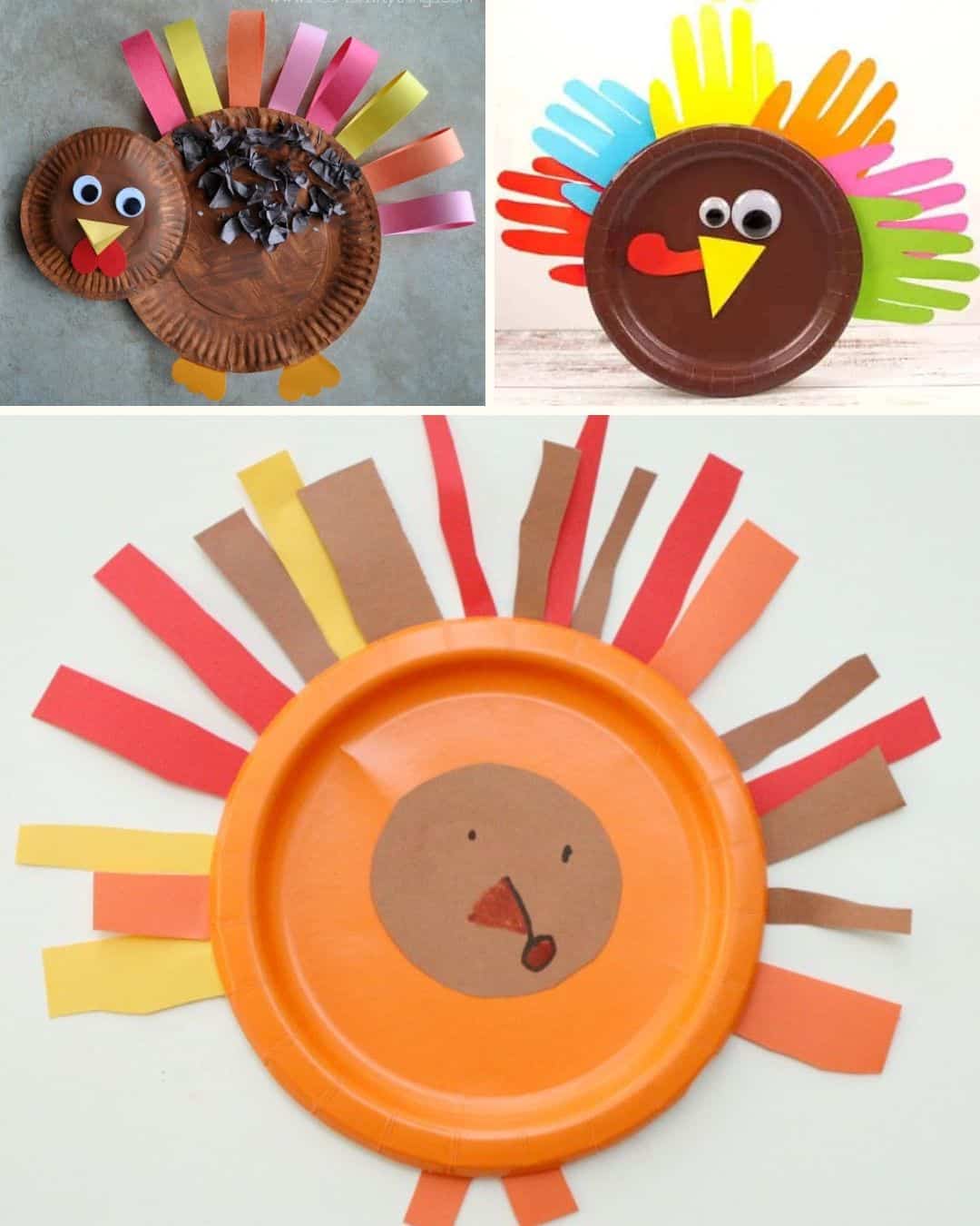 Turkey Paper Plate Crafts for Preschoolers