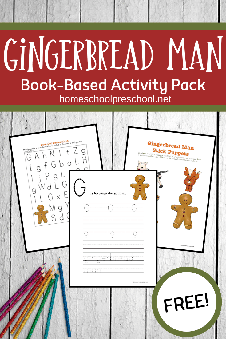 This gingerbread theme preschool pack is perfect to use alongside the story, but it works well as a stand-alone unit, as well!