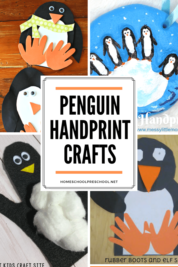 These penguin handprint crafts make great keepsakes! Preschoolers and kindergarteners will love making these simple crafts this winter.