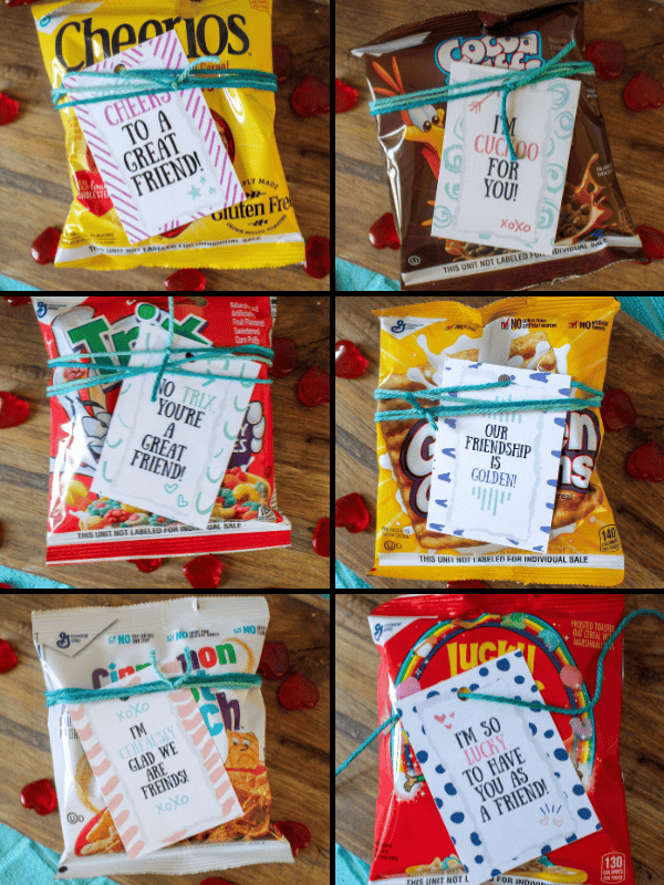 Printable Cereal Valentines for Kids