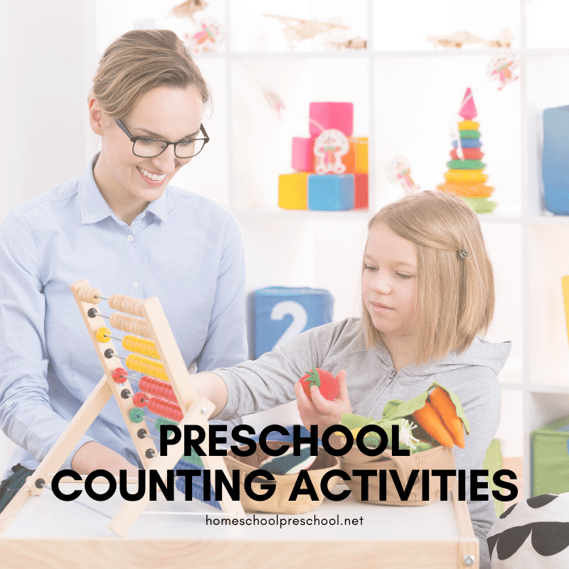 These preschool counting activities are perfect for home and classroom educators! These activities are the perfect building block for early math skills!