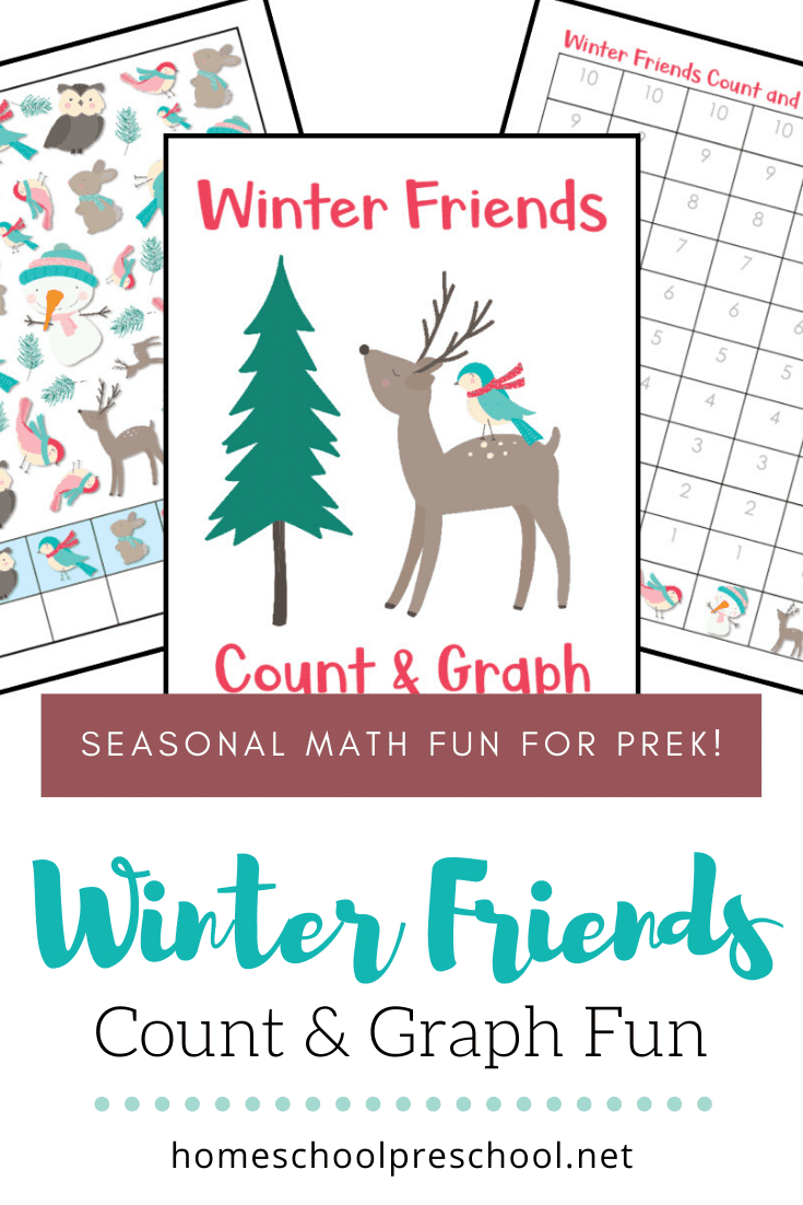 Add this engaging Winter Friends Count and Graph activity to your preschool and kindergarten math centers. Count to 10 and graph the results!