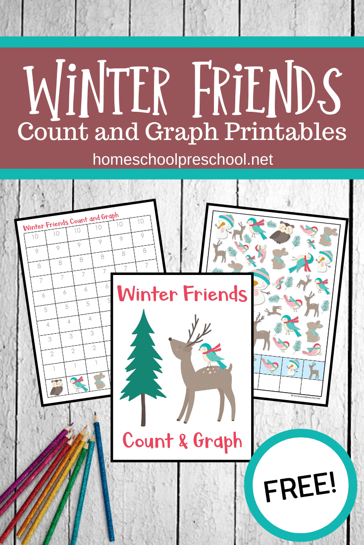 Add this engaging Winter Friends Count and Graph activity to your preschool and kindergarten math centers. Count to 10 and graph the results!
