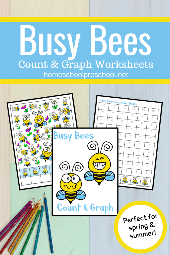 If you're teaching bees this spring or summer, be sure to add these fun busy bees count and graph worksheets to your activities!