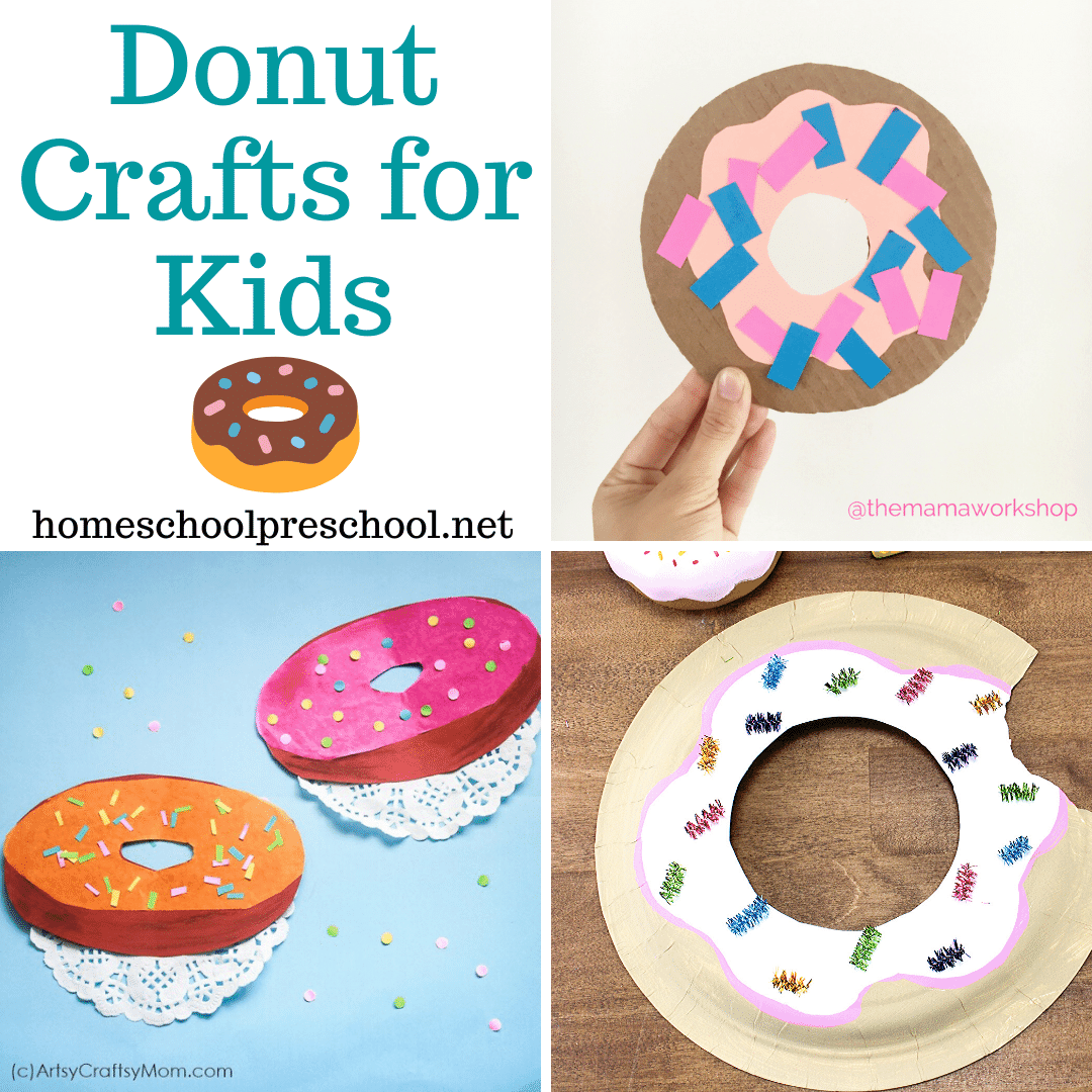 Whether you're looking for a craft for National Donut Day (June 5) or just something fun to do with your kids, don't miss these donut crafts for preschoolers!