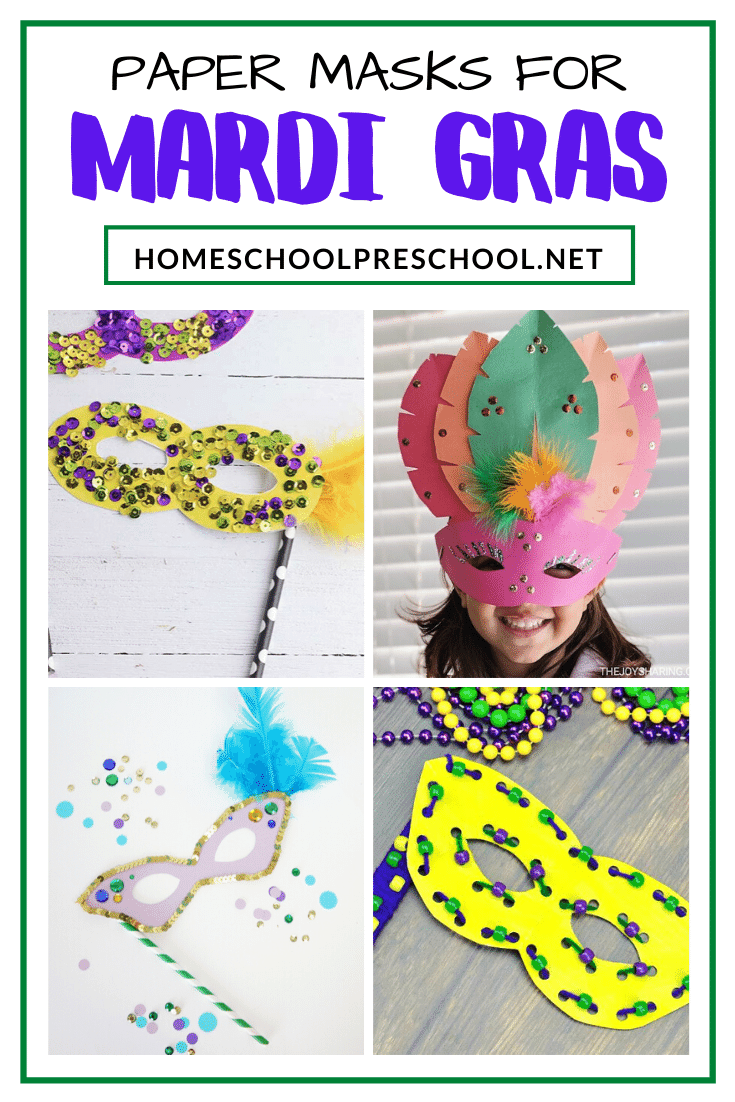 Paper Mardi Gras Masks