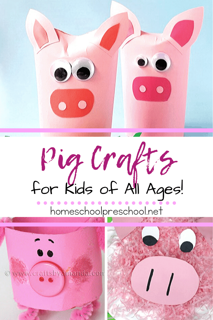 Add one or more of these simple pig crafts for preschoolers to your farm or animal themed activities. Also perfect for National Pig Day on 3/1!