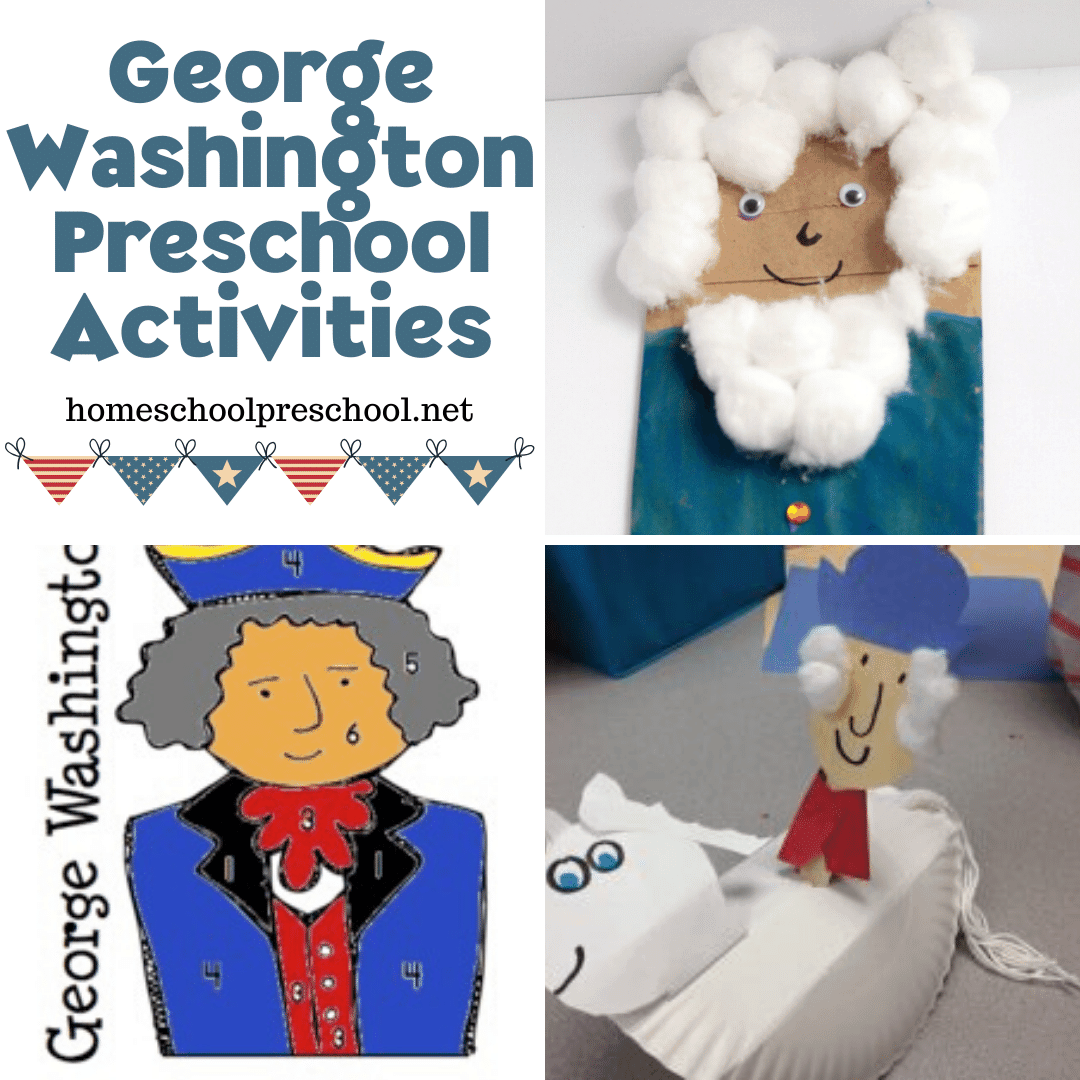During February, as you study the presidents, be sure to check out these preschool George Washington activities! Perfect for Washington's birthday, too!
