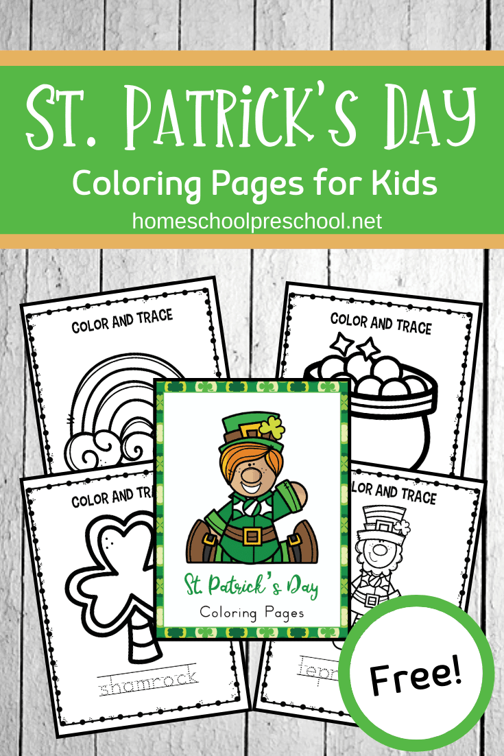 This set of St Patrick's Day coloring pages is perfect for preschoolers! The simple graphics allow little ones to work on fine motor skills as they express their creativity!