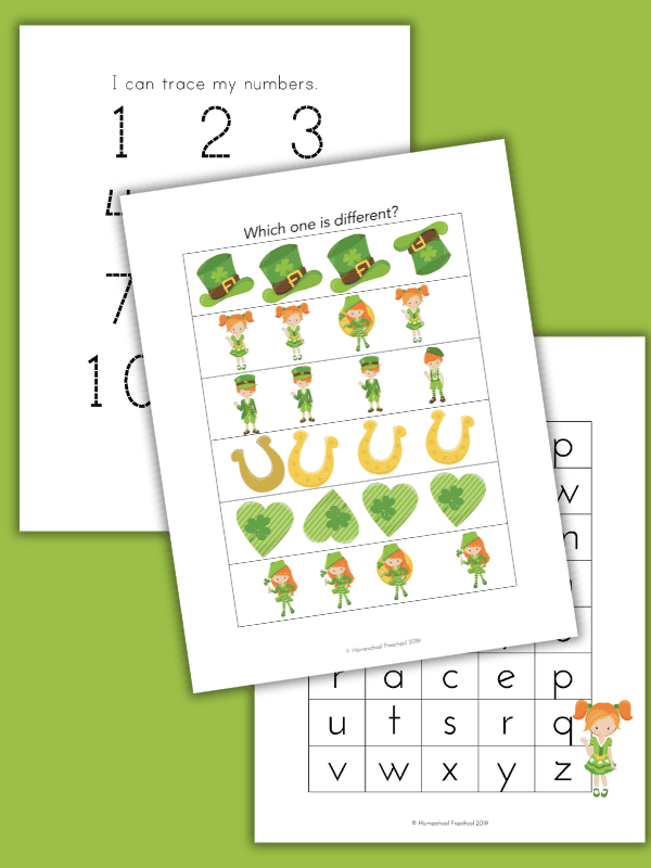 Printable St. Patrick’s Day Activities for Preschoolers