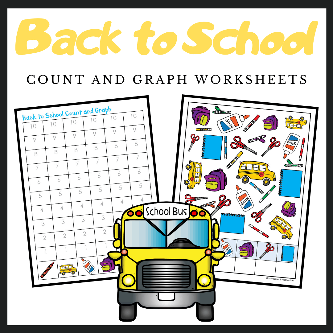 This back to school count and graph activity is a great way to practice counting and graphing skills during the summer and fall.